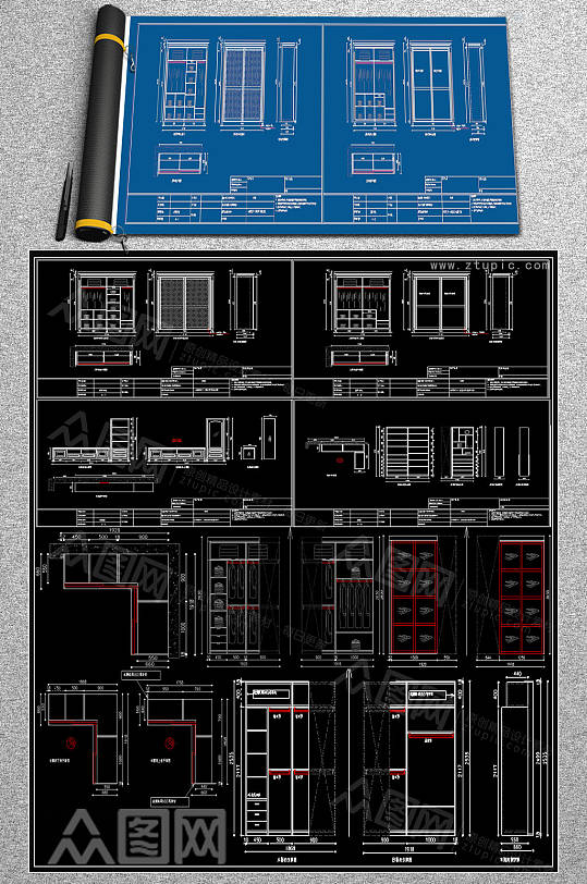 最全柜子CAD施工图-众图网