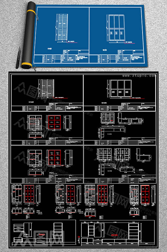 全新柜子CAD合集-众图网