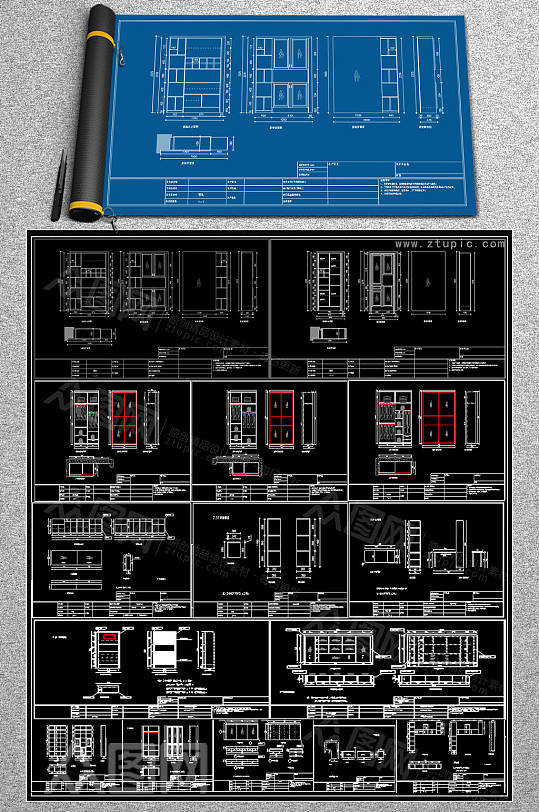 新款柜子CAD大全-众图网