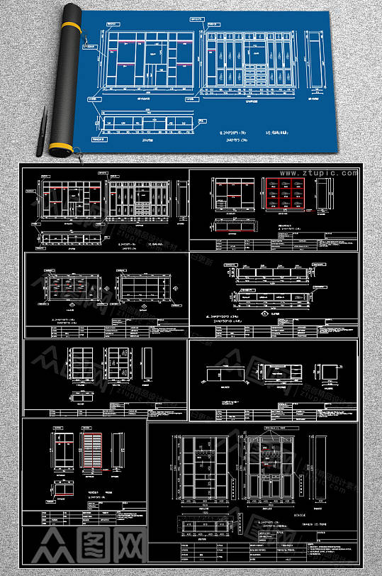 新款柜子CAD合集-众图网