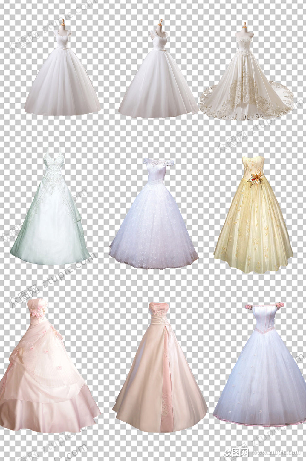 现代婚纱婚礼免抠素材模板下载-编号10597-众图网