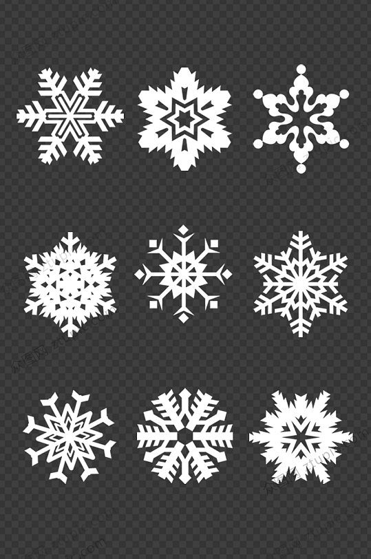 创意雪花矢量png素材