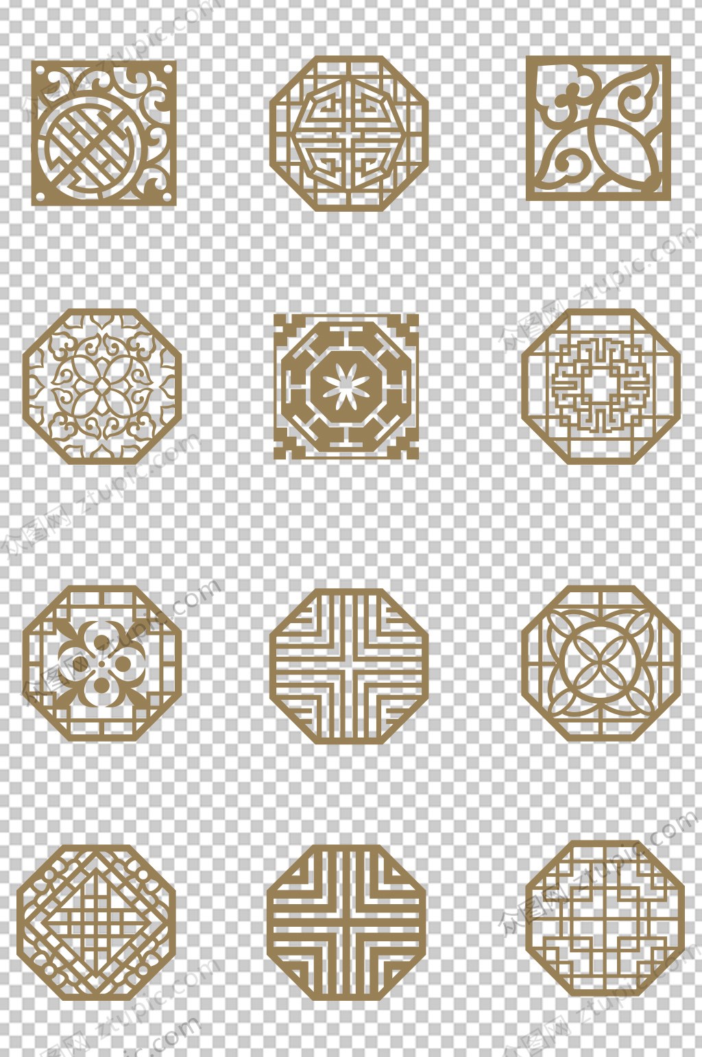 傳統(tǒng)窗花矢量免摳素材素材