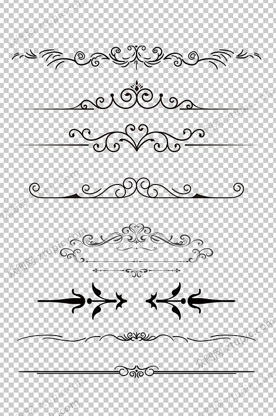 欧式花边装饰png素材