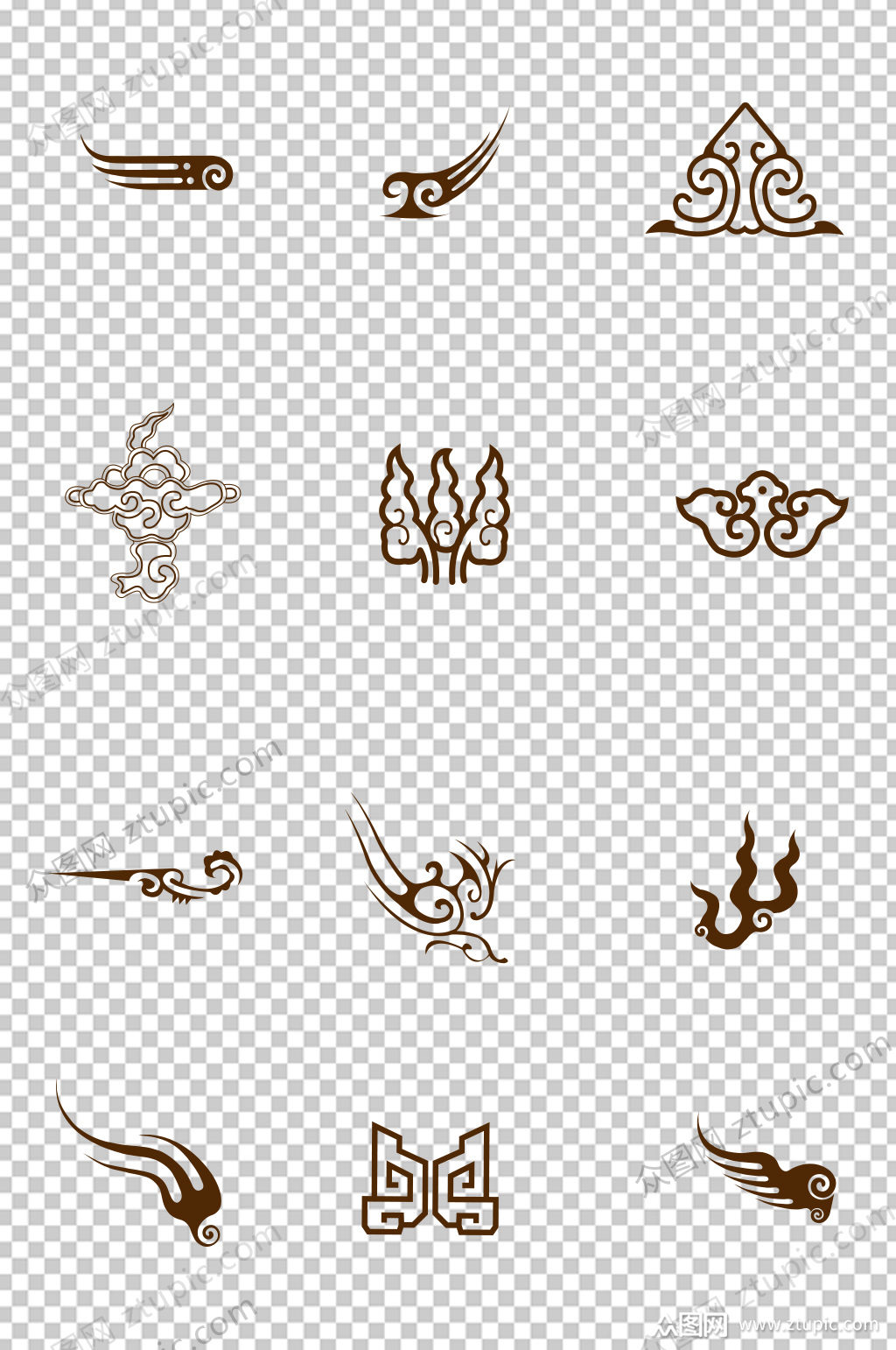 中国风装饰纹样素材