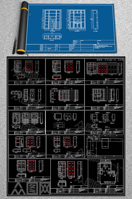 2019柜子CAD素材-众图网
