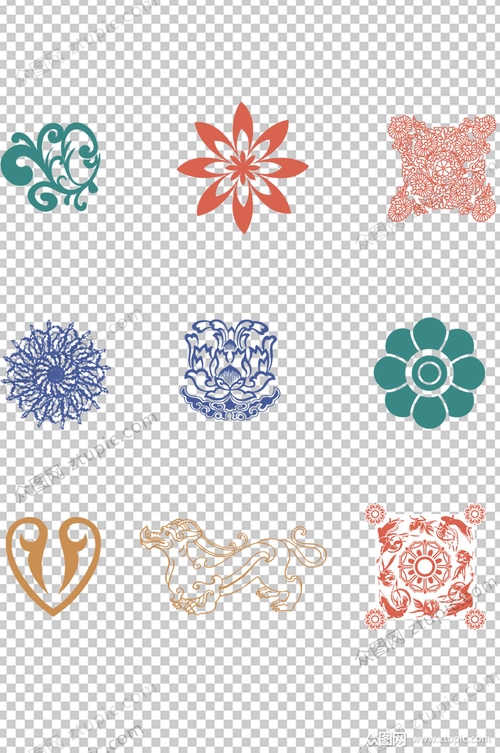 中国风纹样小元素