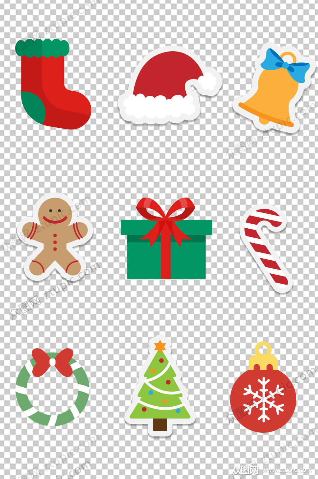 圣诞元素png小素材