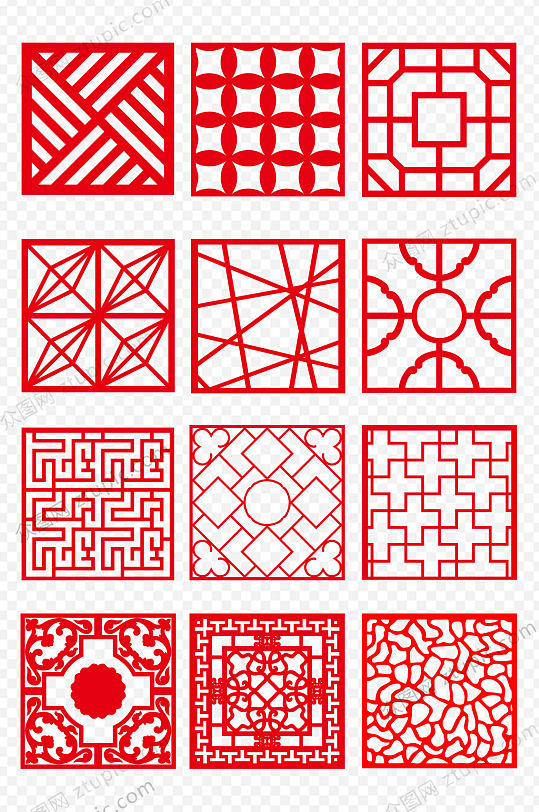 简约镂空窗花-众图网