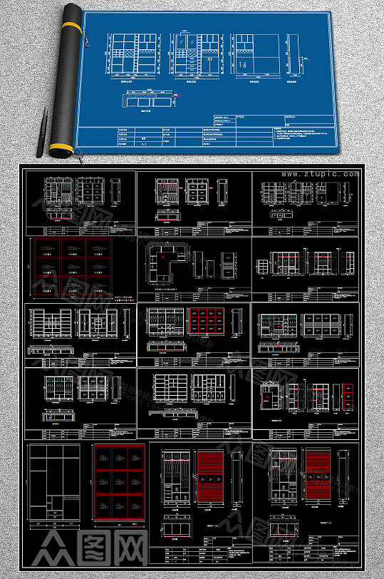 最新柜子CAD素材-众图网