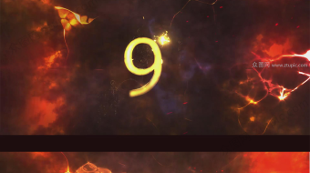 金色烈焰企业年会倒计时视频-众图网