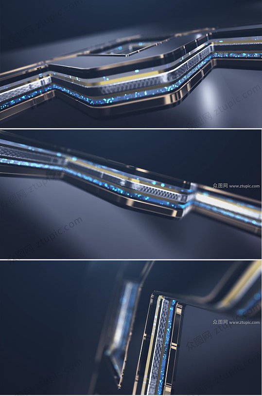 炫丽3D企业LOGO演绎视频-众图网