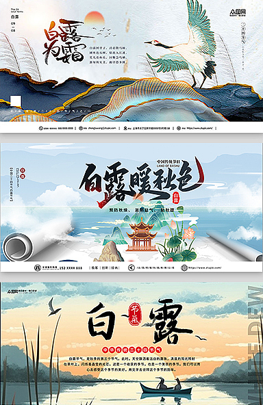 白露节气展板