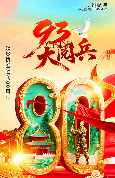 抗战胜利80周年海报