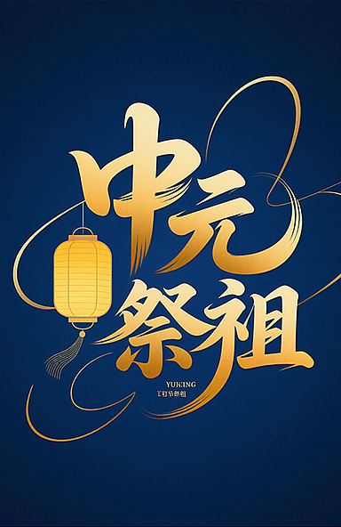 中元节艺术字