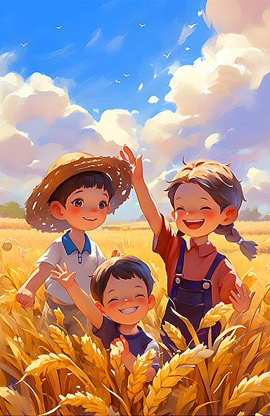 秋分插画元素