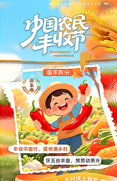 农民丰收节插画