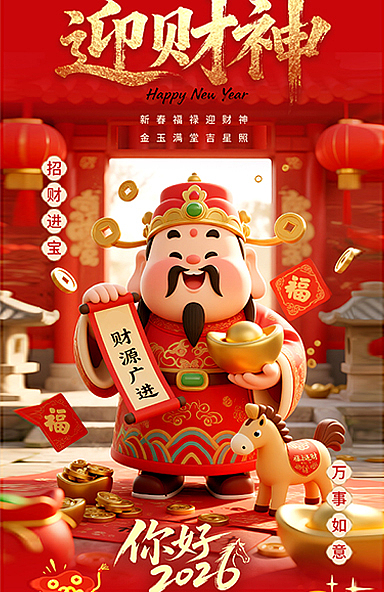财神爷插画