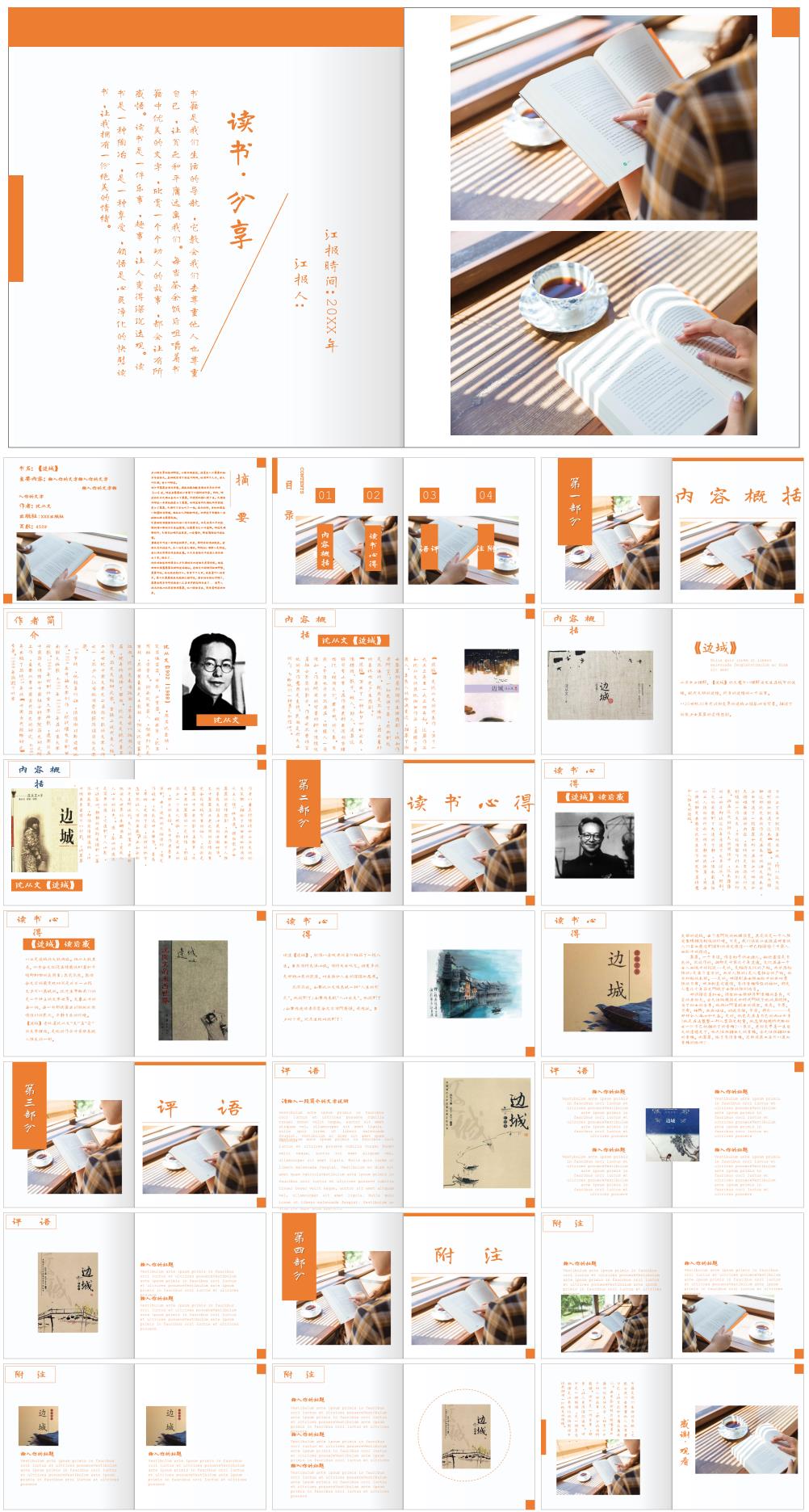 讀書分享會(huì)模板PPT素材