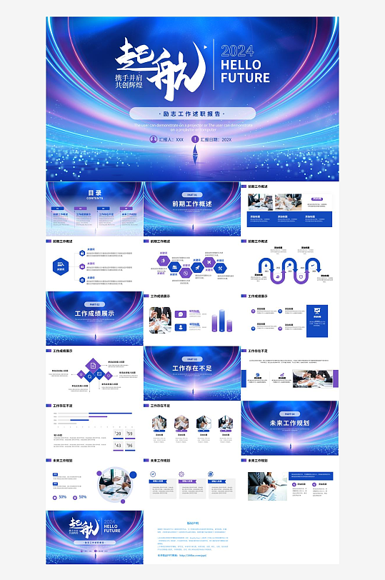 企业年终总结汇报PPT-众图网