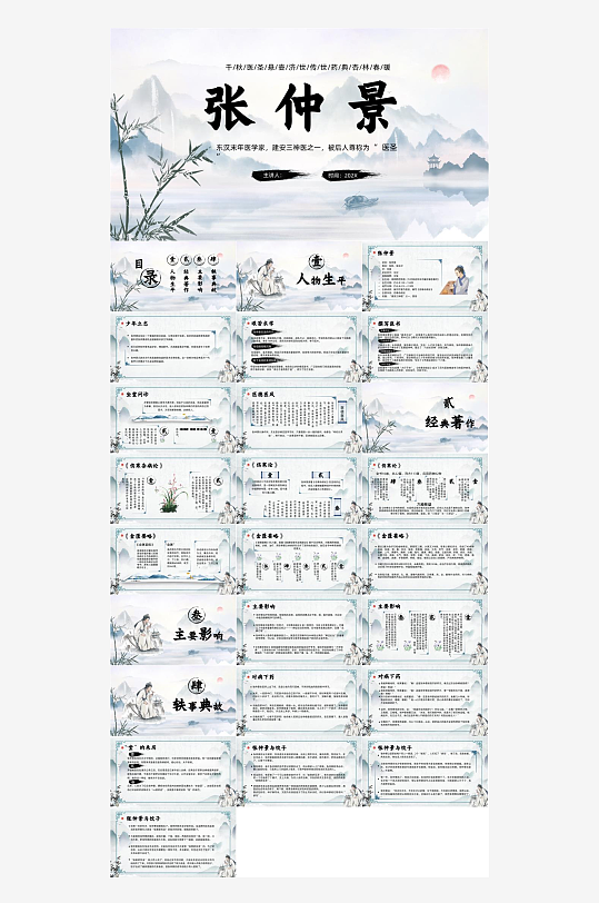 古代历史人物介绍PPT-众图网