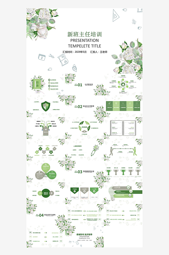 做好班主任PPT模板-众图网