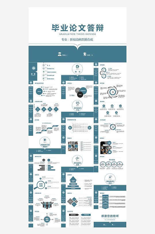 毕业论文答辩PPT模板-众图网