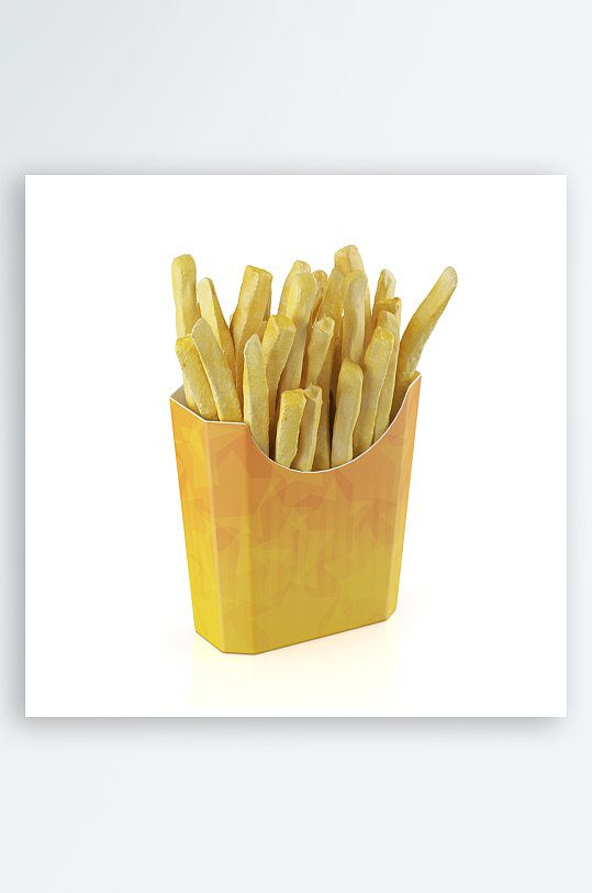 薯条食品水果蔬菜蛋糕面包3D模型-众图网