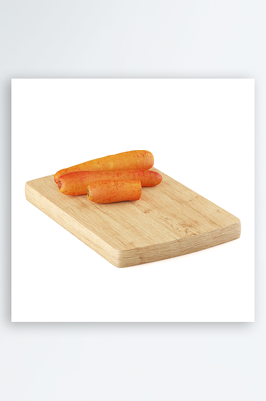 胡萝卜食品水果蔬菜蛋糕面包3D模型-众图网