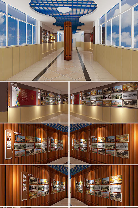 校园文化校史馆模型历史馆-众图网