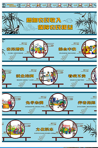 新农村农民增收保障农民权益墙绘文化墙