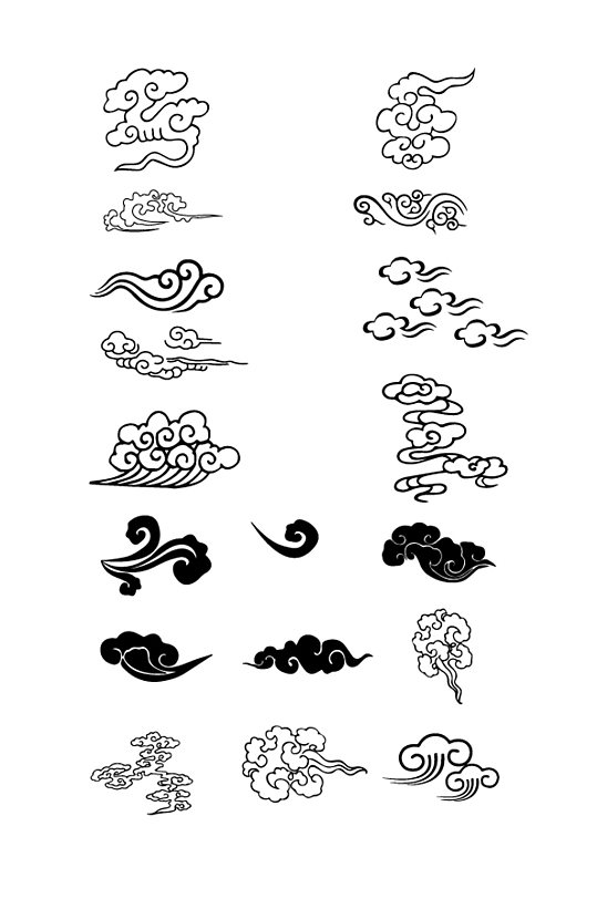 各种云矢量图祥云