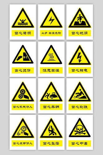 工地工厂安全标识警示牌