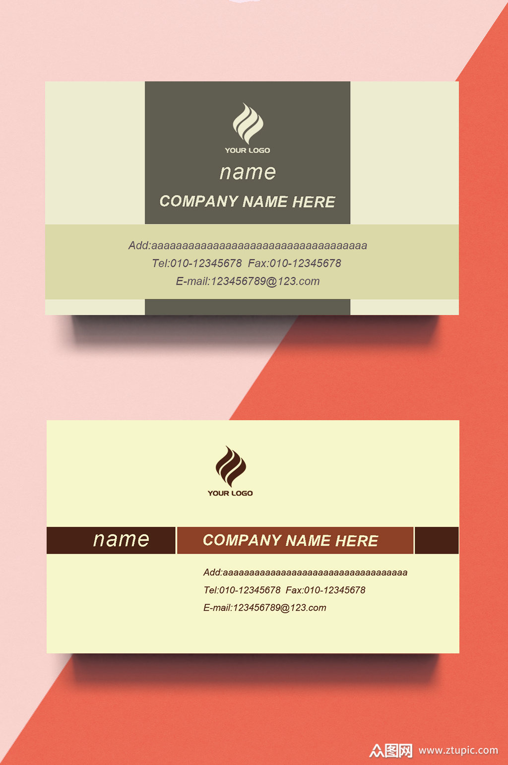 金色大气销售老板名片模板下载-编号343386-众图网