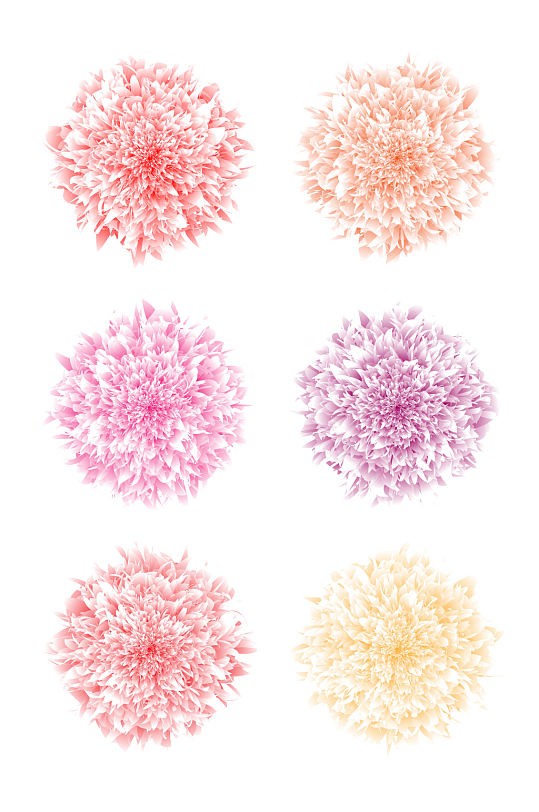 彩色花朵插画装饰图案海报背景点缀素材