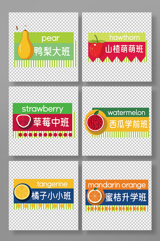 幼儿园水果造型卡通异形牌手举牌KT板-众图网