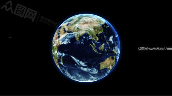 三维地球旋转带通道-众图网