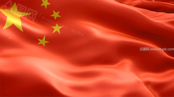 动态五星红旗视频-众图网