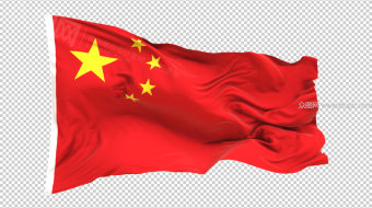 红旗迎风飘扬视频-众图网