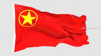 团旗飘扬通道视频-众图网