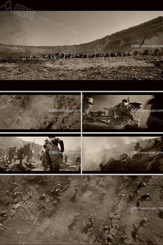 革命战争场面视频-众图网