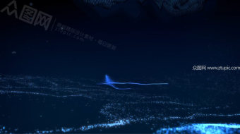 蓝色粒子科技感片头-众图网