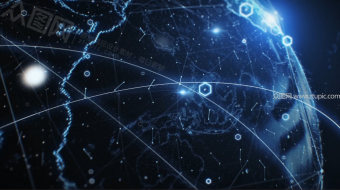 科技地球点线连接-众图网