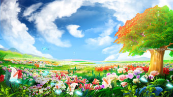 儿童卡通唯美风景-众图网