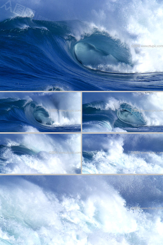 震撼海浪翻滚视频 风景视频-众图网