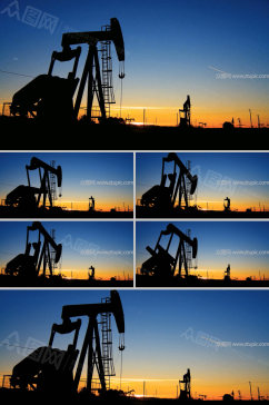 实拍油田石油开采