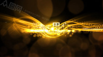 金色线条文字动画AE模板-众图网