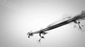 中国风水墨龙飞舞LOGO开场-众图网