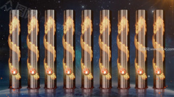 大屏按钮能量柱启动开场仪式ae模板-众图网