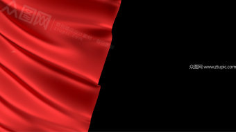 红绸转场视频透明通道-众图网